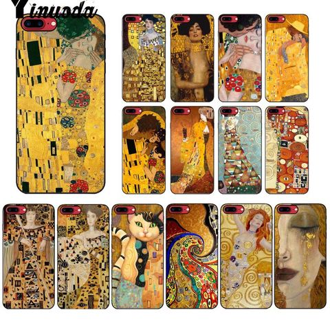 Yinuoda-funda de teléfono para Apple iPhone 8, 7, 6, 6S Plus, X, XS, MAX, 5, 5S, SE, XR, el beso, Gustav, Klimt, pintura ► Foto 1/6