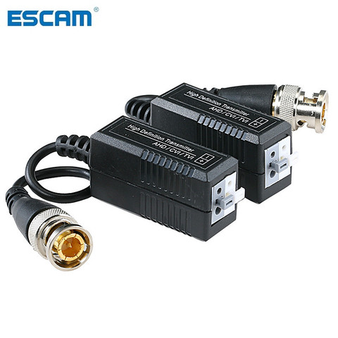 ESCAM BNC a UTP Cat5/5e/6 Balun de vídeo HD adaptador de transceptores apoyo transmisor 1080P 4MP 5MP AHD CVI TVI Cámara 200M ► Foto 1/3