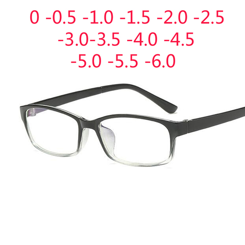 0-1-1,5-2-2,5-3-3,5-4-5-6 gafas de miopía acabadas hombres gafas de visión corta negro marco transparente Mujer miopía gafas ► Foto 1/6