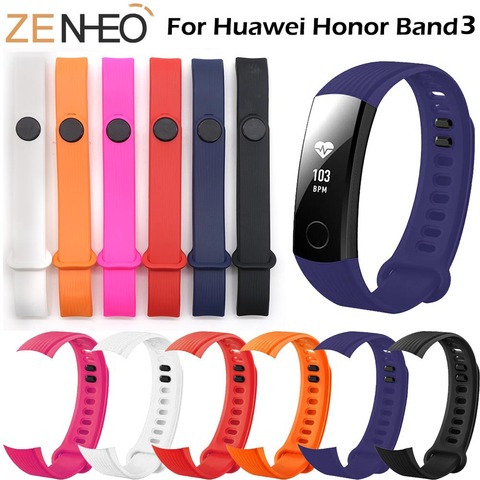 Correa de silicona de pulsera para Huawei Honor Banda 3 inteligente rastreador de Fitness pulsera para Huawei Honor Banda 3 banda de reloj de correa ► Foto 1/6