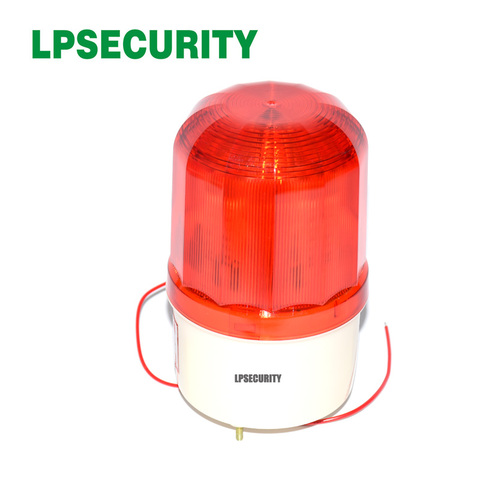 LPSECURITY-Lámpara LED impermeable para exteriores, Faro de alarma roja intermitente de 90dB, sirena estroboscópica para sistema de alarma de Casa gsm ► Foto 1/1