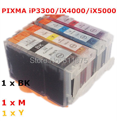 PGI-5 5BK CLI-8 4color cartucho de tinta compatible para canon PIXMA IX4000 IX5000 IP3300 IP3500 MP510 MP520 MP520X MX700 impresora ► Foto 1/5