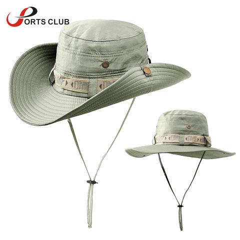 Sombrero de pesca de verano para hombre y mujer de malla ancha transpirable gorra de pesca sombreros de playa para hombres al aire libre protección UV sombrero de sombra ► Foto 1/1