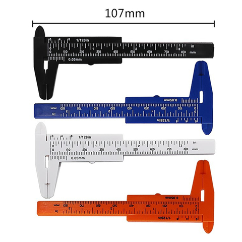 Calibrador de pie de rey deslizante de plástico, herramienta de medida, regla micrométrica, 80mm ► Foto 1/5