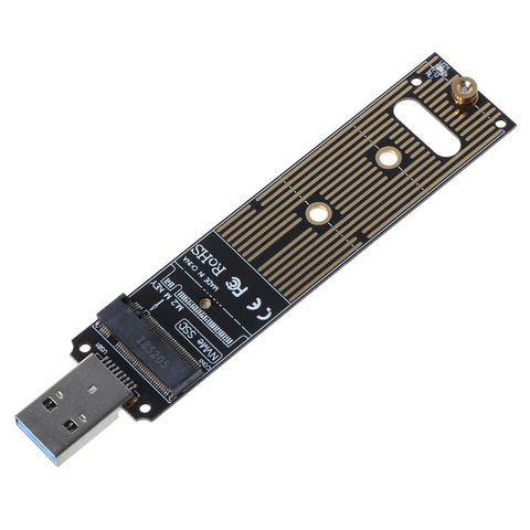 Adaptador NVME A USB portátil de alto rendimiento, M.2 SSD A tarjeta tipo A, USB 3,1 Gen 2, Chip de puente A llave M2 SSD M para Windows XP/7/ ► Foto 1/6