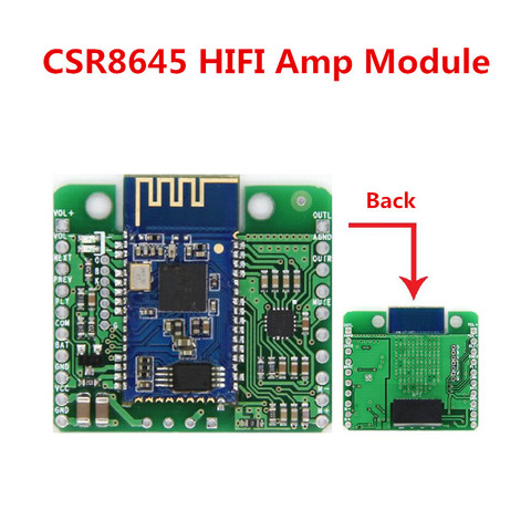 DC 12 V/5 V CSR8645 APT-X música sin pérdidas Hifi Bluetooth 4,0 Módulo de amplificador de la placa del receptor para el altavoz del amplificador del coche de Audio ► Foto 1/5
