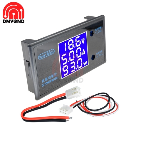 50 V 5A pantalla LCD Digital del voltímetro amperímetro DC 12 V vatímetro de corriente de voltaje medidor de potencia de Detector de Monitor 250 W ► Foto 1/6