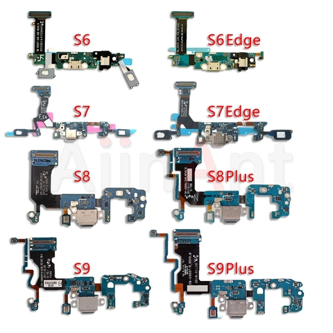 Conector de base de carga USB Original, Cable flexible para Samsung Galaxy S5 S7 S6 Edge S8 S9 Plus G920F G925F G930F G935F G950F G955F ► Foto 1/1