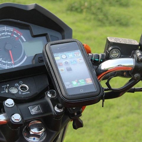 Soporte de teléfono para bicicleta y motocicleta, soporte de teléfono para soporte de Moto, bolsa para Iphone X 8 Plus SE S9 GPS, funda impermeable para soporte de bicicleta ► Foto 1/6