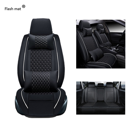 Fundas universales de cuero Flash mat para asiento de coche para Nissan note qashqai j10 almera n16 x-trail t31 navara d40 murano teana j32 ► Foto 1/6