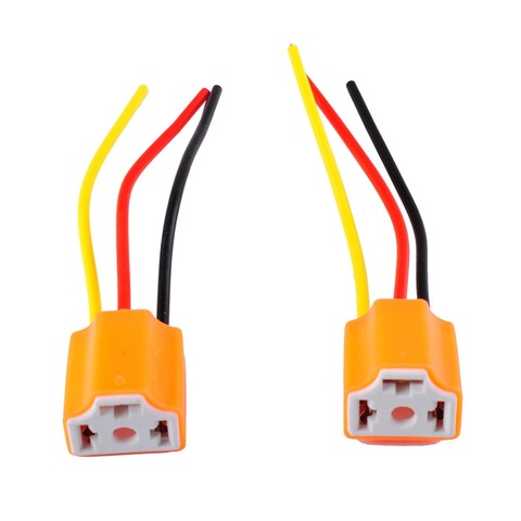 Conector de arnés de cableado de cable LED de cerámica, portalámparas para Faro de coche, 9003 h4 h7, Bombilla de enchufe pigtail h4 h7, novedad, 2 uds. ► Foto 1/5