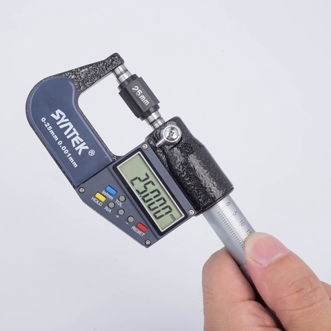 Micrómetro electrónico de 0.001mm medidor de calibre micrométrico Digital exterior de 0 a 25mm Punta de carburo con salida de datos ► Foto 1/6