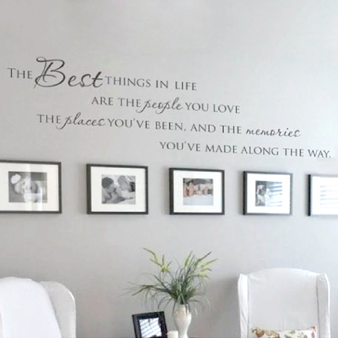 Las mejores cosas en la vida vinilo calcomanías de pared ~ Love Memories wall Quote Home Art vinilo Decal Sticker, Envío Gratis tamaño grande nuevo ► Foto 1/6