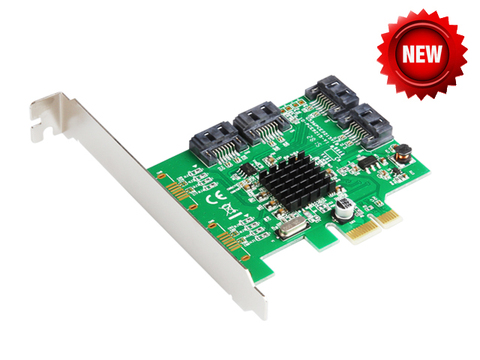 Marvell 88SE9215 4 puertos SATA 6g PCI Express tarjeta pci-e a SATA III 3.0 convertidor PCI de perfil bajo soporte SATA3.0 ► Foto 1/1