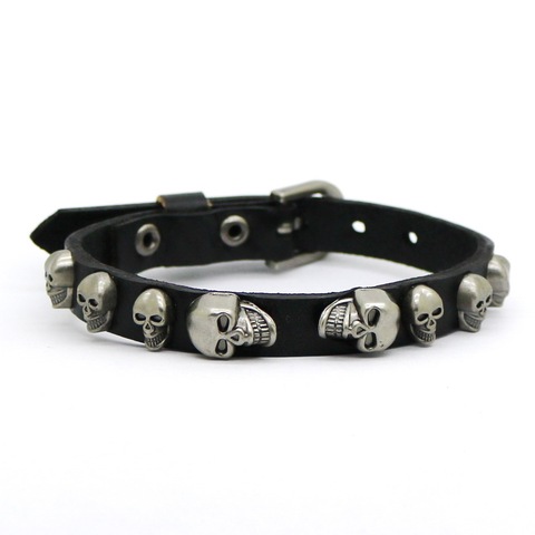 Los nuevos accesorios de pulsera de calavera 2016 casuales de la moda de los hombres de cráneo Retro pulsera brazalete ► Foto 1/4