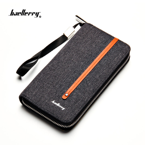 Nuevo diseñador de cartera de hombre de marca baellerry hombres Cartera de embrague largo tarjeta monedero para hombre de moda del teléfono del bolso con bolsillo de la moneda ► Foto 1/6