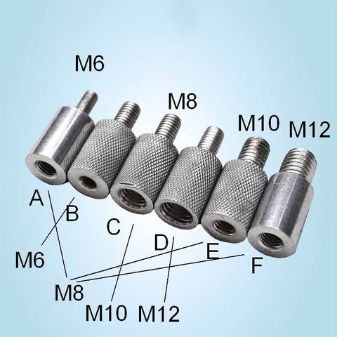 ¡Solo 1PC! Adaptador de conector de M6 a M8 A M10 a M12 a M8 A M6, convertidor de tamaño de tornillo métrico británico de 3/8 