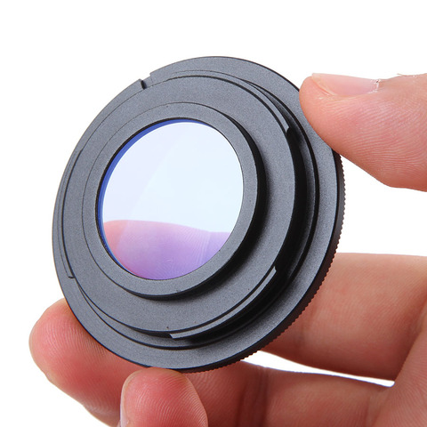 Anillo adaptador de lente de cámara negra de Metal con cristal, lente de montaje de rosca M42 para Nikon D3200, D3300, D5100, D5200, D5500, D7100, D90 (M42-AI) ► Foto 1/2
