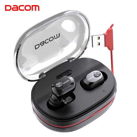 Dacom K6H Pro auriculares inalámbricos TWS True auriculares inalámbricos auriculares teléfono Bluetooth auriculares 5,0 Mini auriculares PK i12 i10 tws ► Foto 1/6