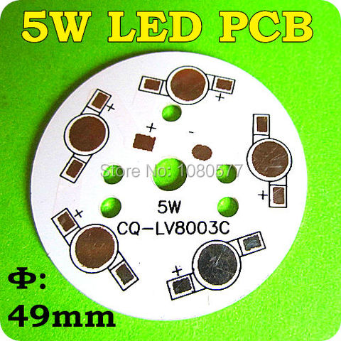 Placa PCB de disipador de calor, 5W, 50mm, 5W, LED, base de aluminio, 5W, LV8003c, PCB de alta potencia para bricolaje, una lámpara LED ► Foto 1/2