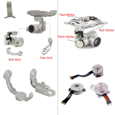 Pieza Original DJI Phantom 4/4 Pro, Yaw cardán, brazo de paso/Motor, cardán, cámara R P Y, piezas de repuesto para reparación ► Foto 1/5