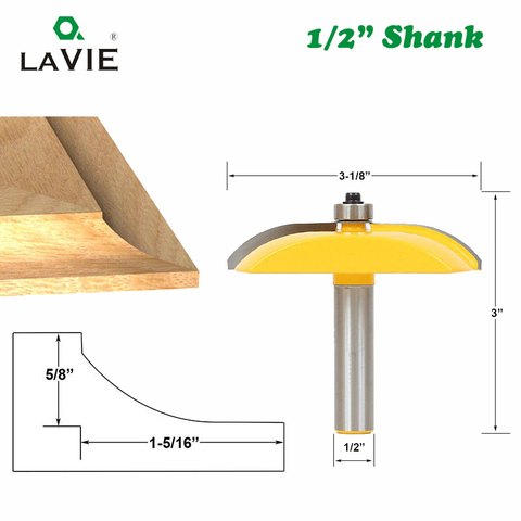 LA VIE-broca de enrutador de Panel elevado, fresa de puerta, tenón de corte para carpintería, herramientas de madera, 12MM, 1/2 pulgadas, MC03128, 1 ud. ► Foto 1/1