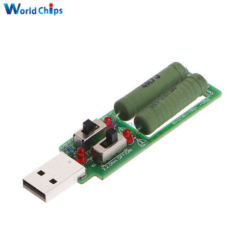 Resistencia USB dc carga electrónica interruptor ajustable 3 corriente 5V 1A/2A/3A capacidad de batería probador de voltaje de descarga resistencia caliente ► Foto 1/5