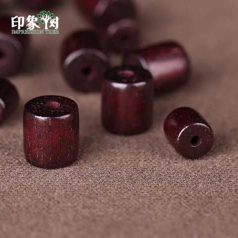 Cuentas sueltas de madera budista, 6x6/8x8mm, cilindro para oración de sándalo rojo Natural, espaciadores de barril liso, fabricación de joyas DIY ► Foto 1/5