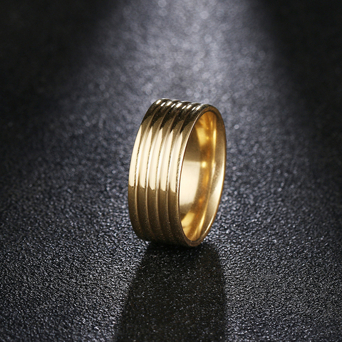 DOTIFI-anillos de acero inoxidable 316L para mujer, dos colores, 5 círculos, de compromiso, joyería de boda ► Foto 1/6