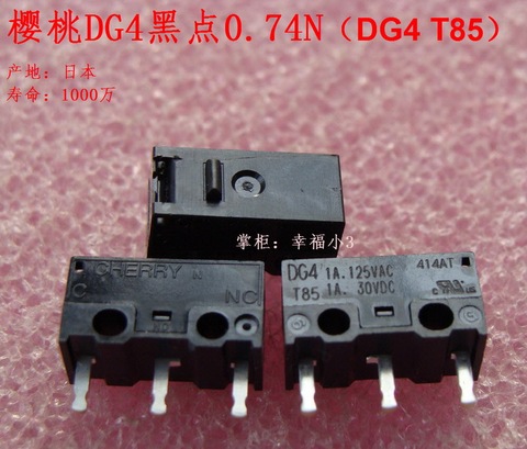 2 unids/lote 100% original Cherry DG4 T85 ratón micro interruptor botón negro dot 0.74N 10 millones de veces de vida ► Foto 1/1