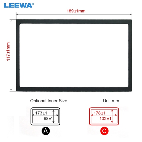 LEEWA Radio de coche Placa de salpicadero para Radio de adaptador de Kit de ajuste para Skoda Fabia(99 ~ 03)/Octavia(96 ~ 04)/SuperB(02 ~ 08) # CA4405 ► Foto 1/6