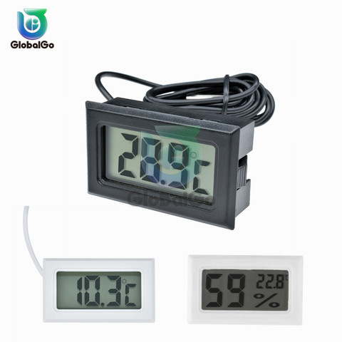 Mini termómetro Digital LCD para interiores y exteriores, higrómetro, Sensor de temperatura, pantalla, congelador ► Foto 1/6