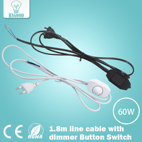 Cable de atenuación de luz, enchufe de interruptor de encendido, botón de atenuación, Cable de línea de 1,8 m, lámpara LED ► Foto 1/1