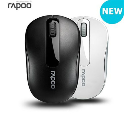 Rapoo-Mini ratón óptico inalámbrico 2,4G, Original, fiable, 1000DPI, receptor Nano USB, para ordenador, portátil, escritorio y oficina ► Foto 1/6