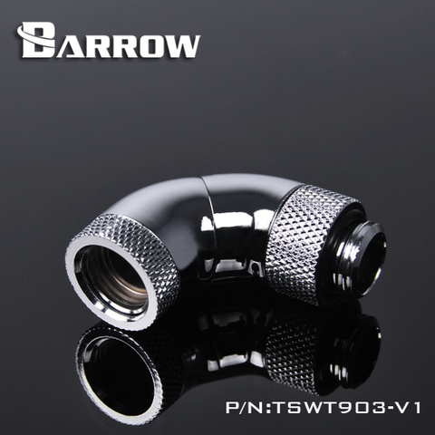 Barrow blanco negro de plata tres Rotary 90 grados giratoria IG1 / 4 extensor agua racores de refrigeración TSWT903-V1 ► Foto 1/6