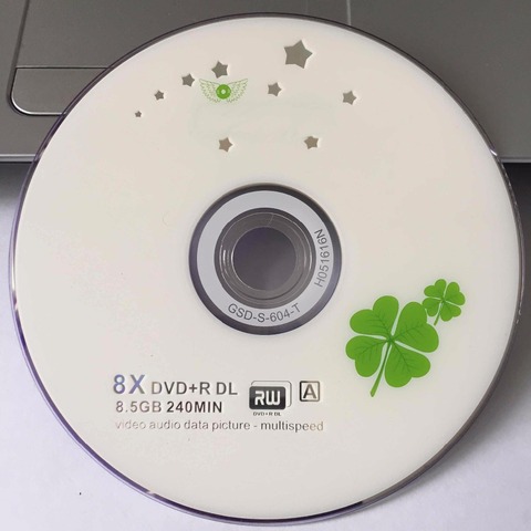 Discos de grado A X8, 8,5 GB, con estampado de trébol en blanco, disco DVD + R DL, 25 unidades ► Foto 1/2