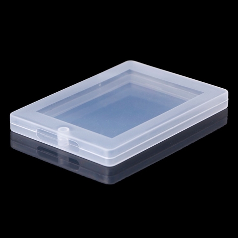 Caja de almacenamiento clara transparente de plástico Rectangular, organizador de contenedores de colección, 9,4x7x0,7 CM ► Foto 1/6