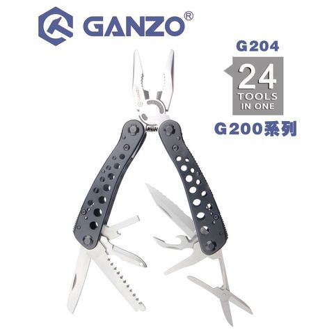 Ganzo-Alicates múltiples G200 serie G204, juego de herramientas de mano, destornillador, cuchillo plegable portátil, alicates de acero inoxidable, 24 Uds. ► Foto 1/6