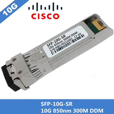 Uds transceptor sfp módulo cisco sfp-10g-sr de fibra módulo sfp 10g sfp SR/SW 850nm MMF 300m DDM conector LC dúplex ► Foto 1/6