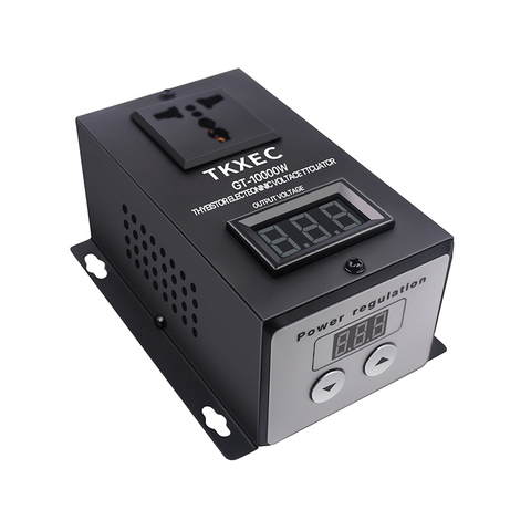 Regulador de voltaje electrónico AC 220V 10000W SCR, ajuste del controlador de velocidad de temperatura, termostato regulador de intensidad ► Foto 1/6