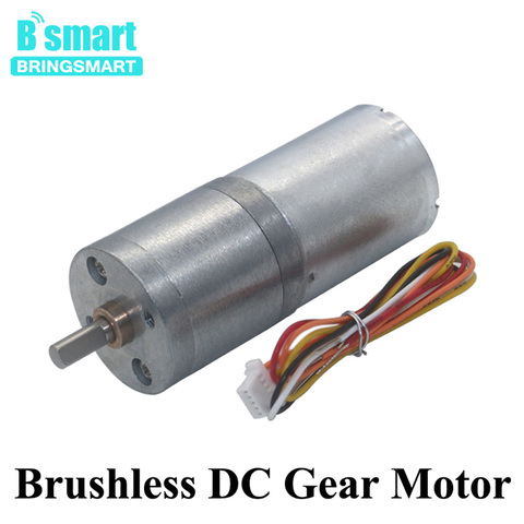 Motor sin escobillas DC 12V 24V Motor de engranaje 14-1550RPM con Motor de marcha atrás de la función de freno CW/CCW y Control de velocidad BLDC ► Foto 1/1