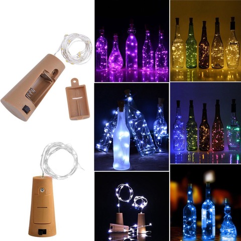 Guirnalda de alambre de plata para decoración navideña, cadena de luces LED de 1M, 2M, 3M, 10, 20, 30LED ► Foto 1/6