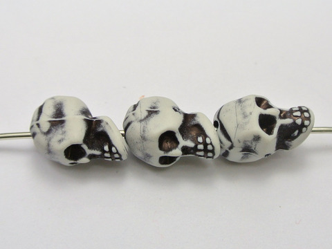 25 cuentas de acrílico blanco para Halloween, esqueleto gótico, Calavera, 21x13mm ► Foto 1/1