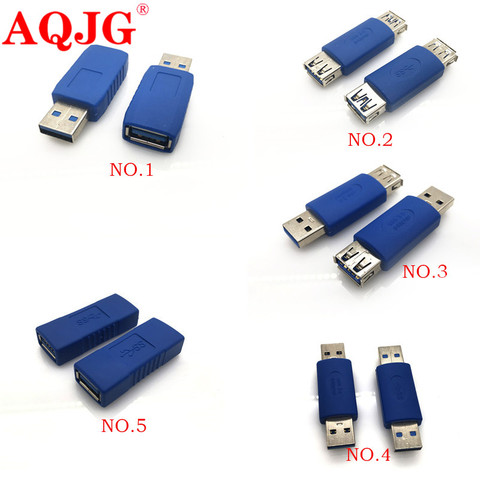 Adaptador hembra A hembra, convertidor de extensión USB 3,0 AF A conector AF, Conector de clavija USB 3,0 macho A macho ► Foto 1/6