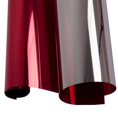 Película de tinte Solar reflectante de gran rechazo para el hogar, pegatinas de Control de calor de cristal de ventana de espejo unidireccional, color rojo y plateado, 50 por 100 Cm ► Foto 1/6