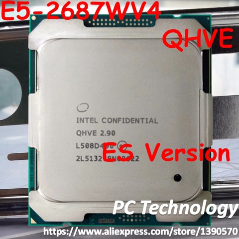 E5-2687WV4 Original Intel Xeon ES, versión E5 2687WV4 2,90 GHz 12-Core 30MB SmartCache E5 2687W V4 LGA2011-3 160W 1 año de garantía ► Foto 1/2