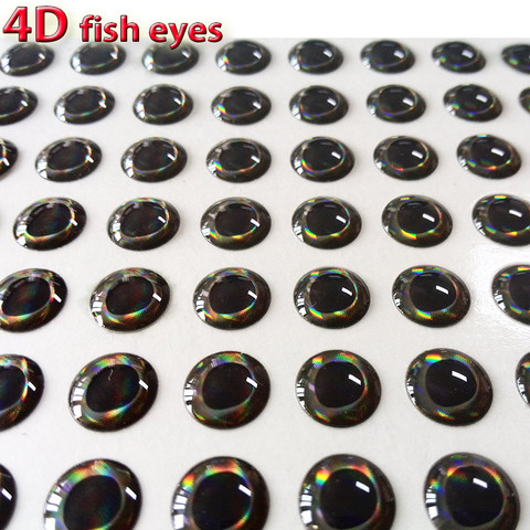 Señuelo de la pesca con mosca, 4D ojos de pez, ojo holográfico realista, atado de moscas, material de tamaño 3mm-12mm cantidad: 300 unids/lote, novedad de 2017 ► Foto 1/5