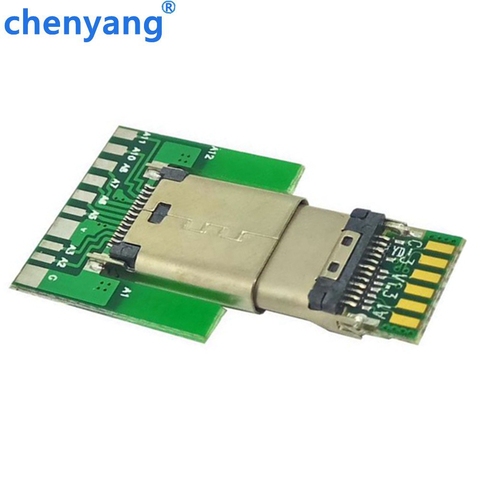 DIY 24pin USB-C USB 3,1 tipo C macho y hembra Plug & Socket Connector tipo SMT con circuito impreso ► Foto 1/1