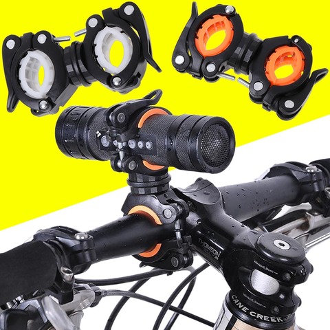 Soporte de luz frontal LED para bicicleta, rotación de 360 grados, linterna, accesorios para bicicleta ► Foto 1/6