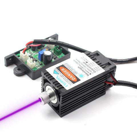 Oxlasers-módulo láser azul violeta 405nm 500mW para impresora 3D, cabezal láser UV enfocable de 12V para grabado y corte con TTL PWM ► Foto 1/6